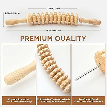 Wooden Body Massage Roller
